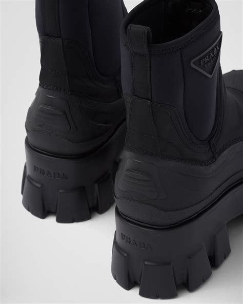 prada monolith boots used|prada monolith gabardine boots.